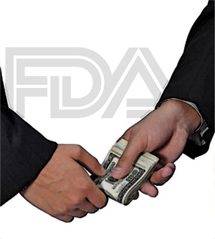 Money changing hands in front of FDA