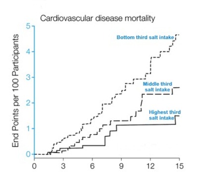 Cardiovascular Disease Mortality by Salt Intake