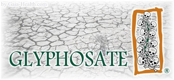 Glyphosate, 'Monsanto' Logo, Cracked Earth