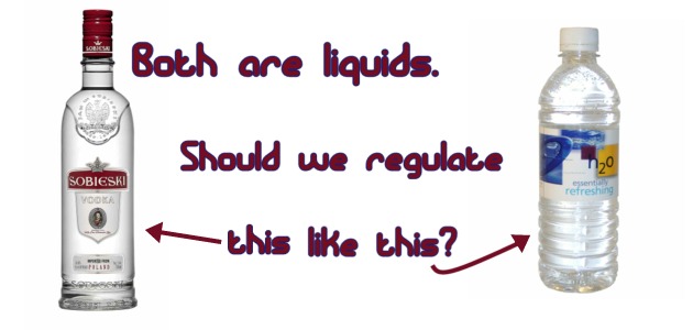 Should We Regulate Water Like Alcohol Because They’re Both Liquids?